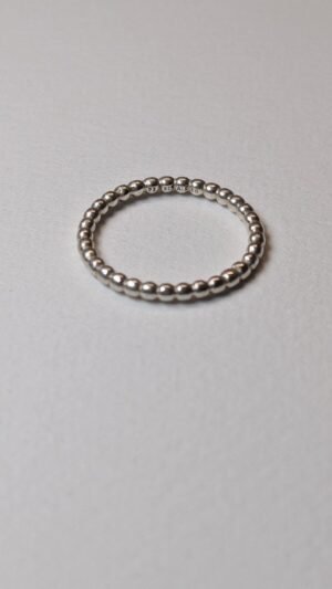 Genuine Sterling Silver Pandora Bubble Stacking Ring | Size S | S925 ALE Silver