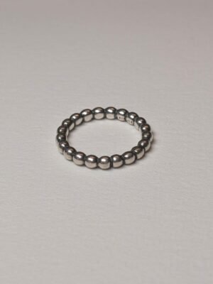 Genuine Sterling Silver Pandora Bubble Stacking Ring | Size M | S925 ALE Silver