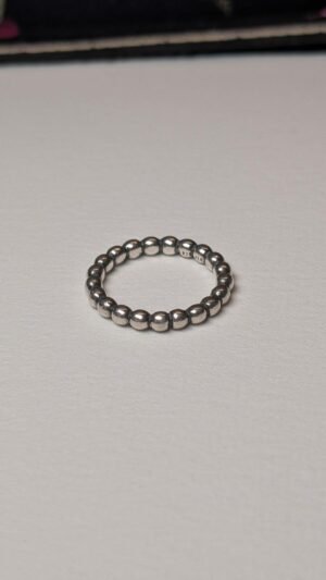 Genuine Sterling Silver Pandora Bubble Stacking Ring | Size M | S925 ALE Silver