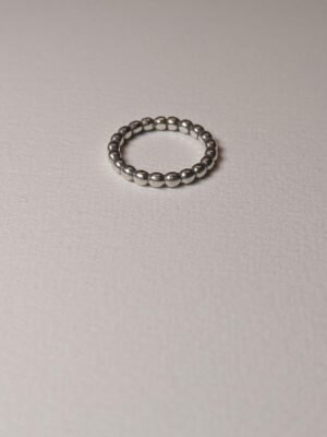 Genuine Sterling Silver Pandora Bubble Stacking Ring | Size M | S925 ALE Silver