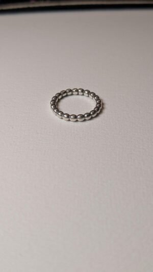 Genuine Sterling Silver Pandora Bubble Stacking Ring | Size M | S925 ALE Silver