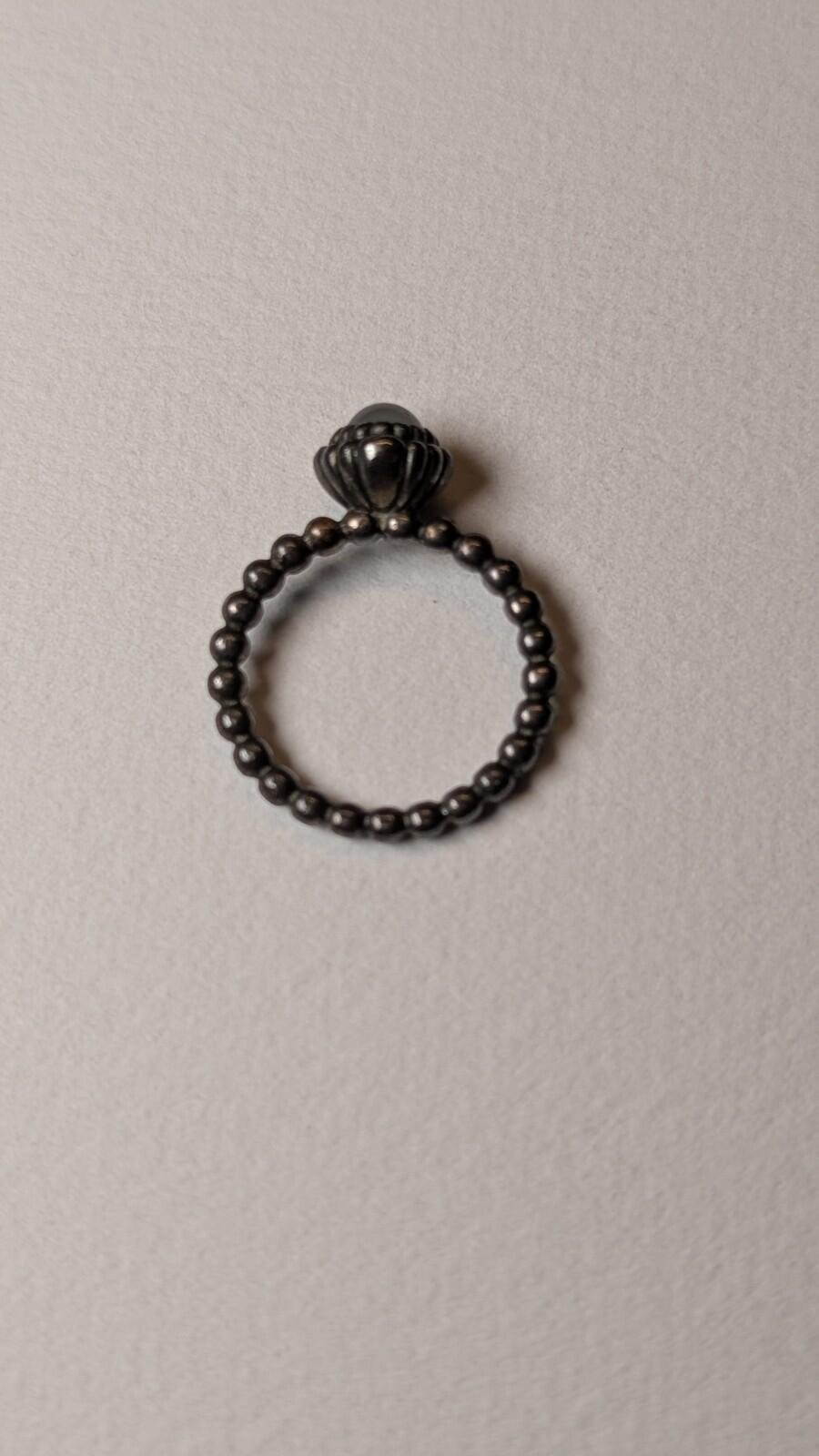 Genuine Sterling Silver Pandora June Moonstone Birthstone Ring | Size K | S925 - Image 3