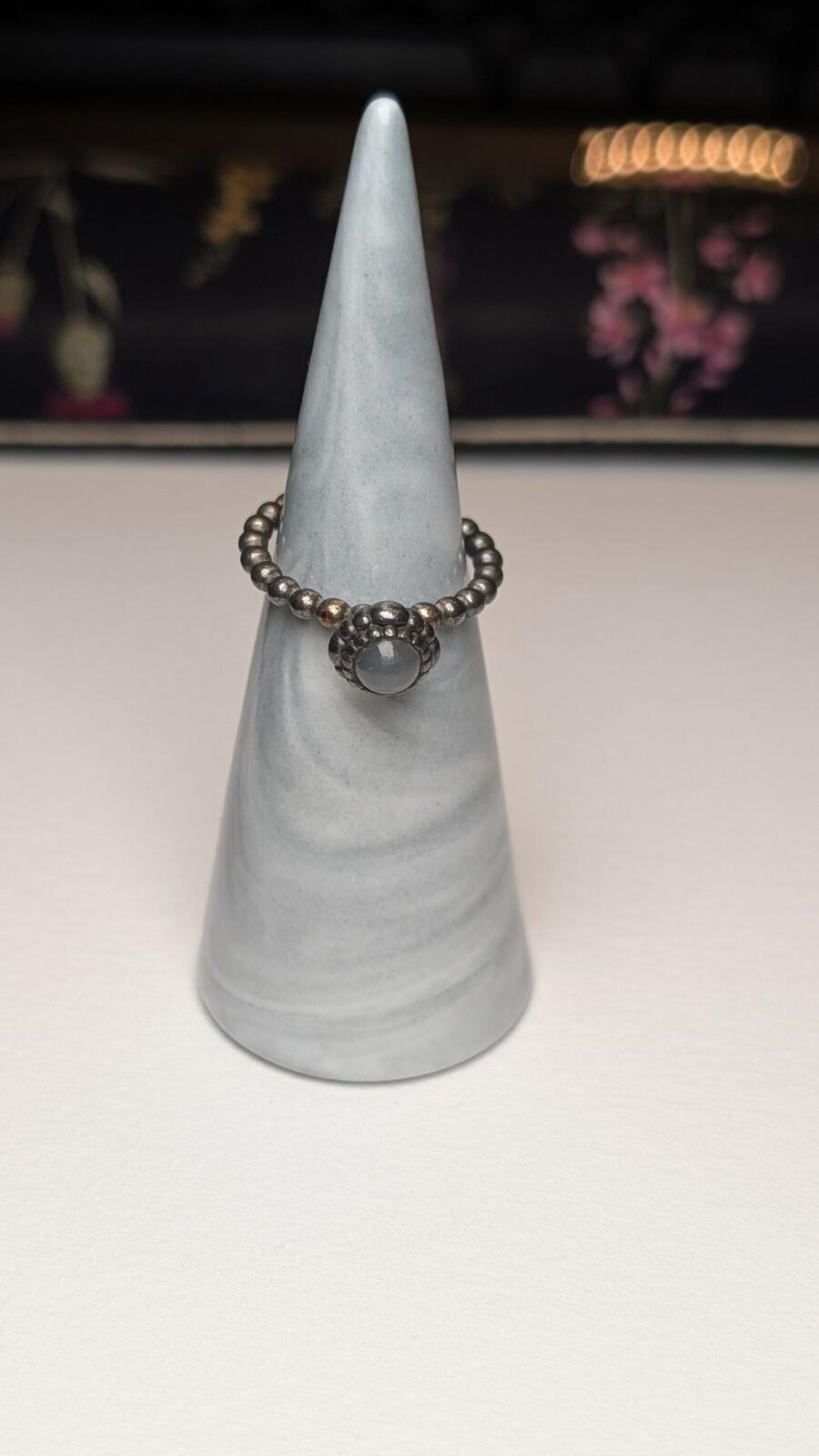 Genuine Sterling Silver Pandora June Moonstone Birthstone Ring | Size K | S925 - Image 5