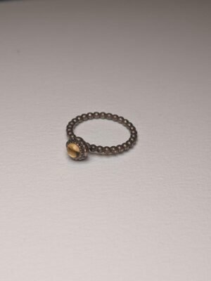 Genuine Sterling Silver Pandora November Citrine Birthstone Ring | Size S | S925