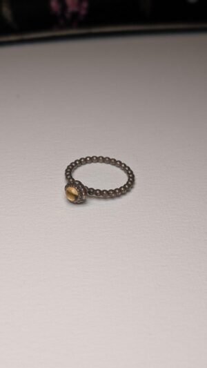 Genuine Sterling Silver Pandora November Citrine Birthstone Ring | Size S | S925