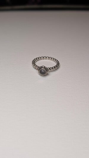 Genuine Sterling Silver Pandora April Crystal Birthstone Ring | Size N | S925