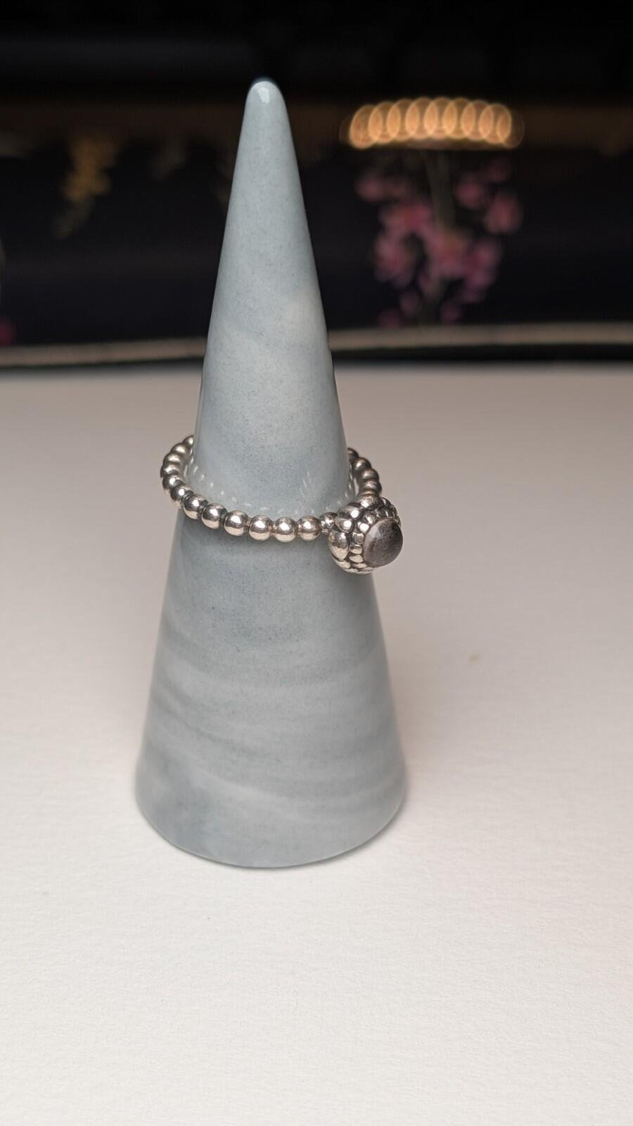 Genuine Sterling Silver Pandora April Crystal Birthstone Ring | Size N | S925 - Image 4