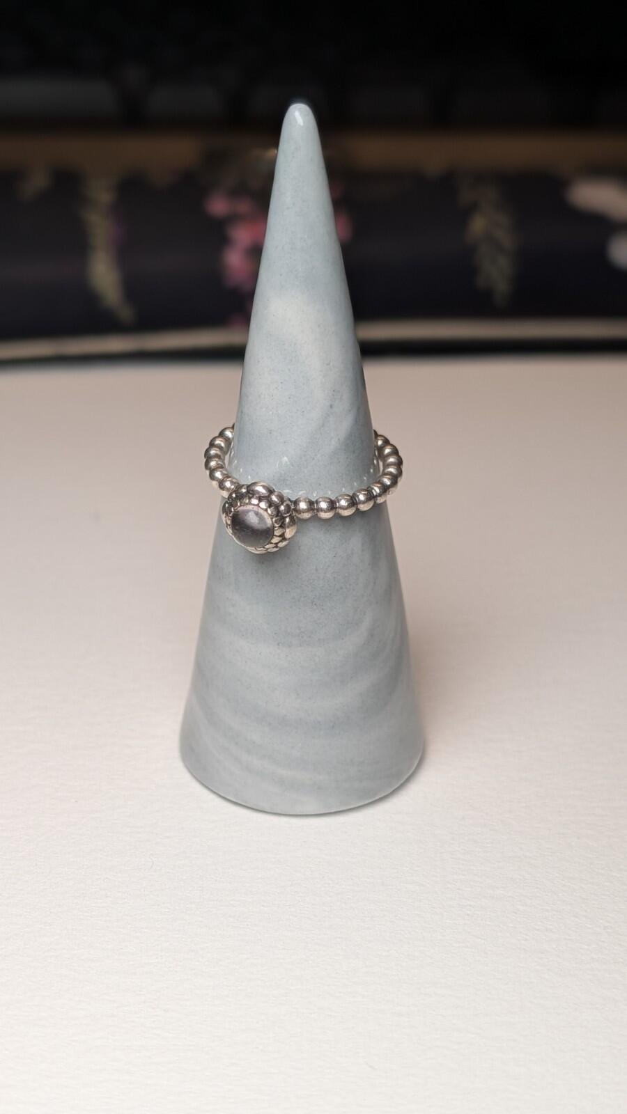 Genuine Sterling Silver Pandora April Crystal Birthstone Ring | Size N | S925 - Image 5