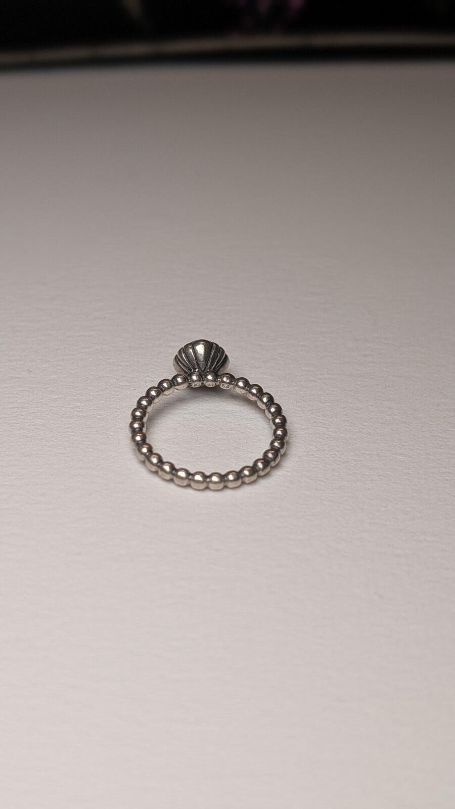 Genuine Sterling Silver Pandora April Crystal Birthstone Ring | Size N | S925 - Image 6