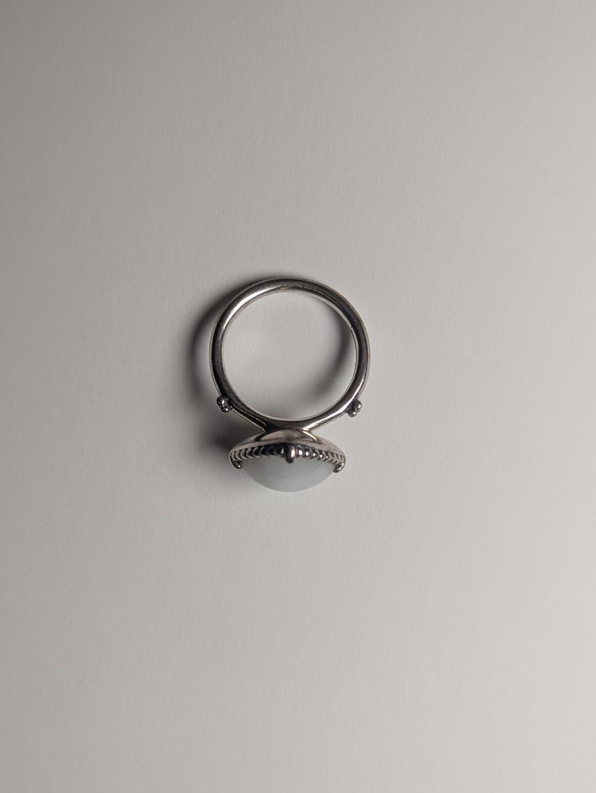 Genuine Sterling Silver Pandora Pure Radiance White Quartzite Ring | Size Q 1/2 - Image 5