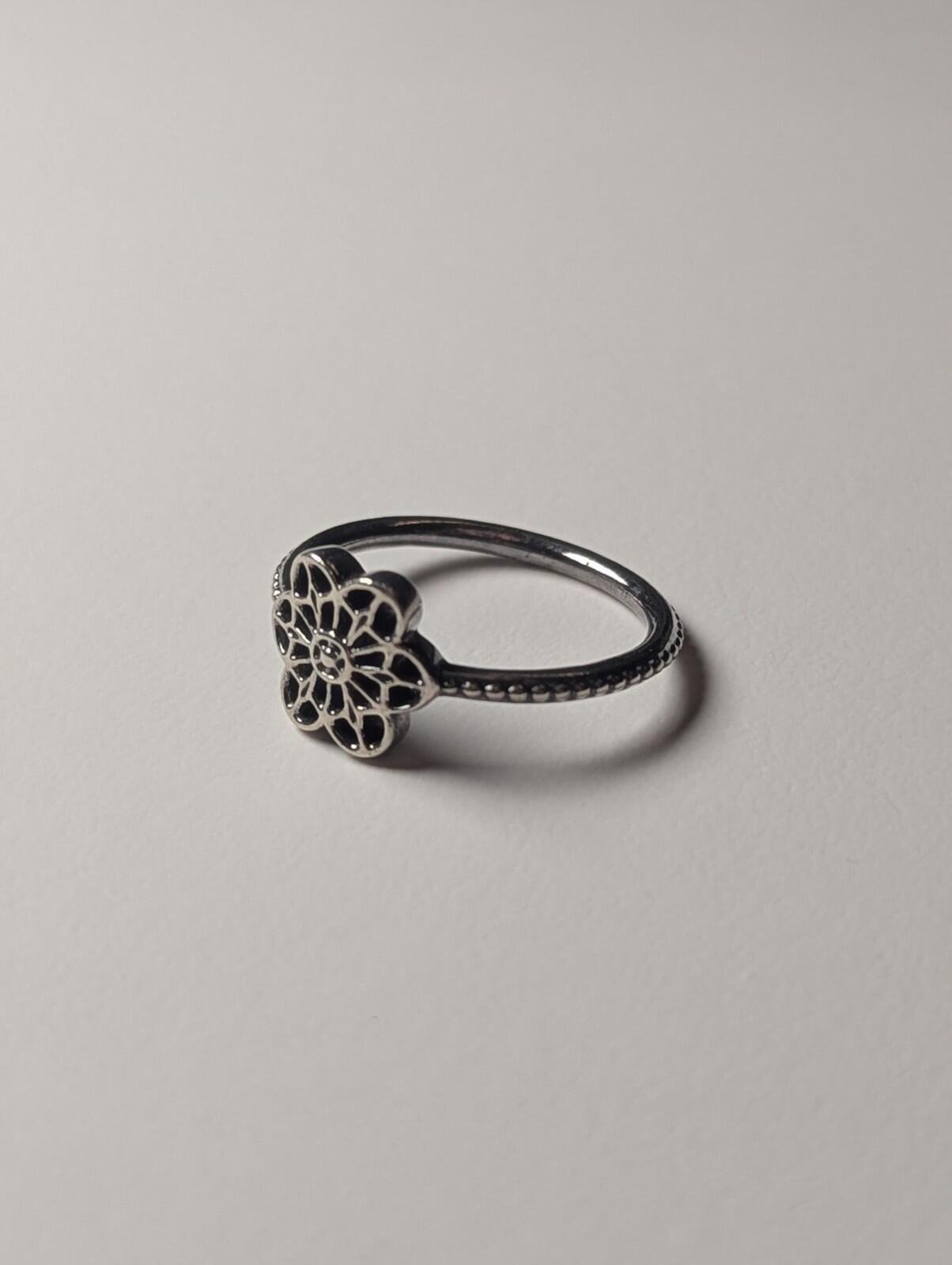 Genuine Sterling Silver Pandora Floral Daisy Lace Ring | Size L 1/2 | S925 ALE - Image 4