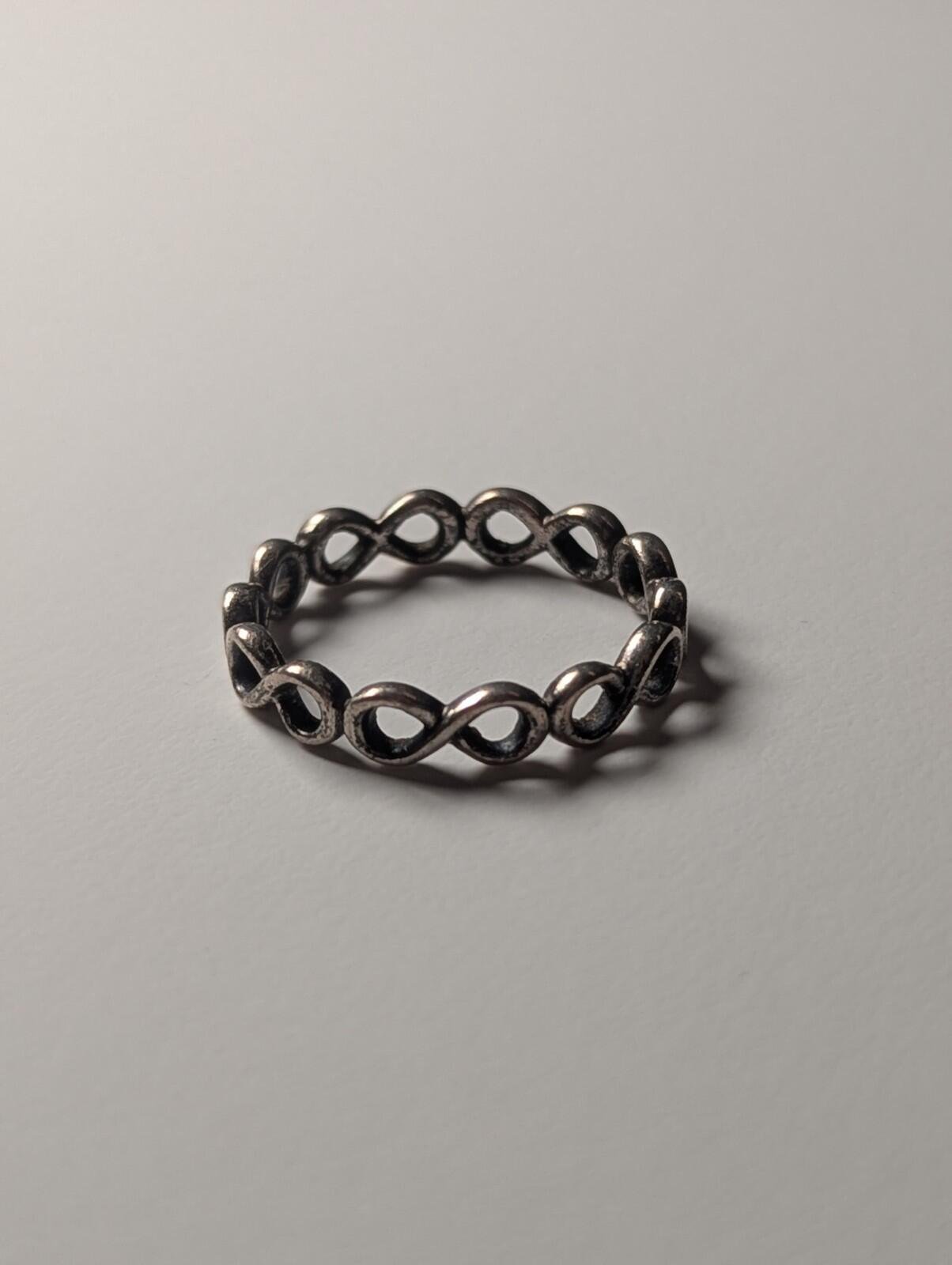 Genuine Sterling Silver Pandora Infinite Shine Infinity Ring | Size S | S925 ALE - Image 2