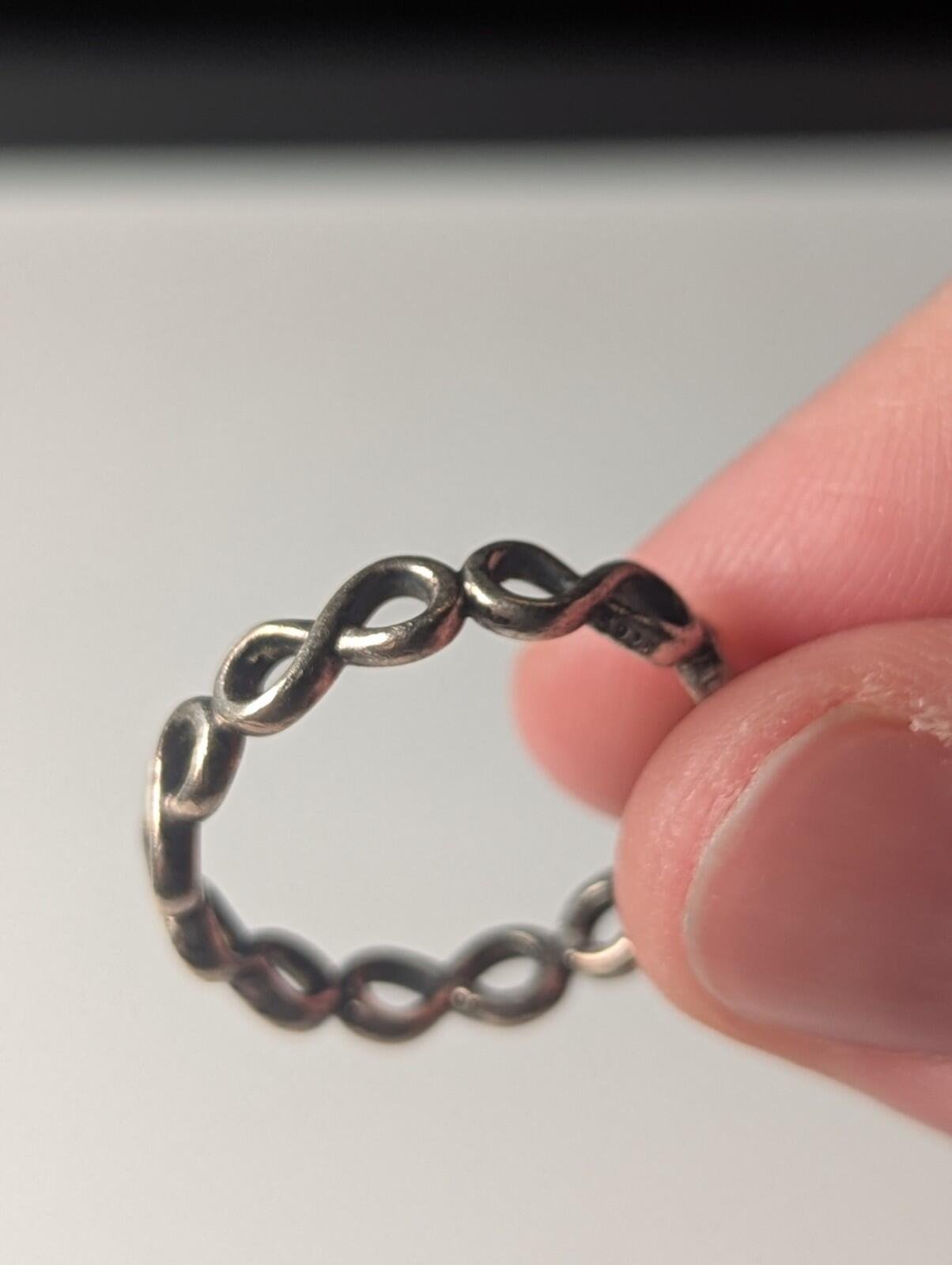 Genuine Sterling Silver Pandora Infinite Shine Infinity Ring | Size S | S925 ALE - Image 3