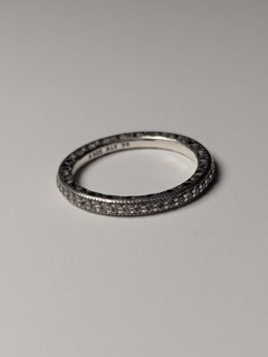 Genuine Sterling Silver Pandora CZ Gemstones Heart Ring | Size O 1/2 | S925 ALE