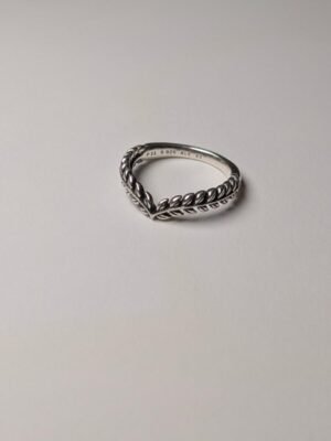 Genuine Sterling Silver Pandora Wishbone Ring | Size M | S925 ALE Silver