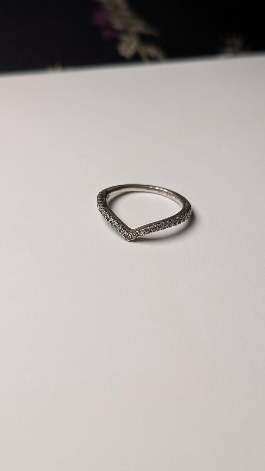 Genuine Sterling Silver Pandora Wishbone Ring | Size K | S925 ALE Silver