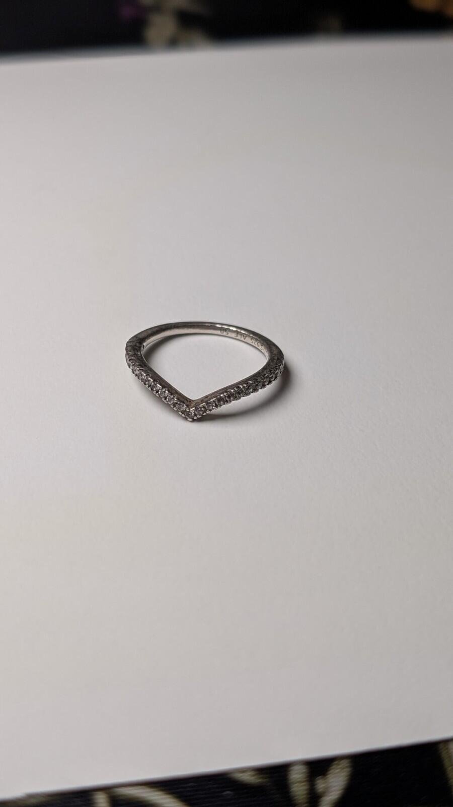 Genuine Sterling Silver Pandora Wishbone Ring | Size K | S925 ALE Silver - Image 2