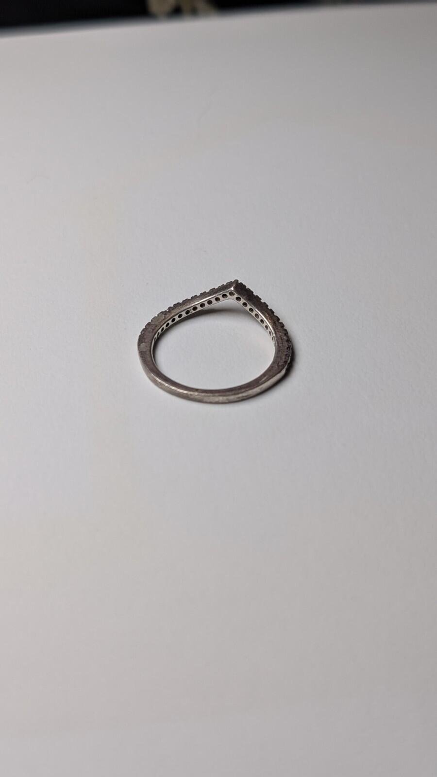 Genuine Sterling Silver Pandora Wishbone Ring | Size K | S925 ALE Silver - Image 3