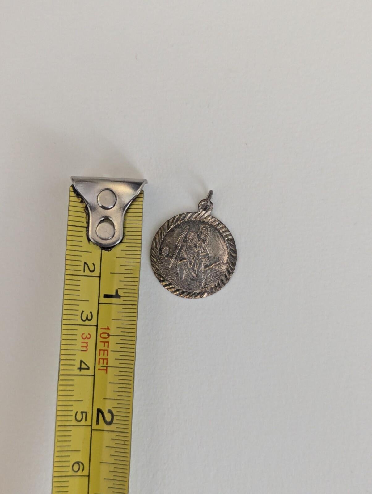 Vintage Sterling Silver St Christopher Pendant | 925 Silver - Image 3