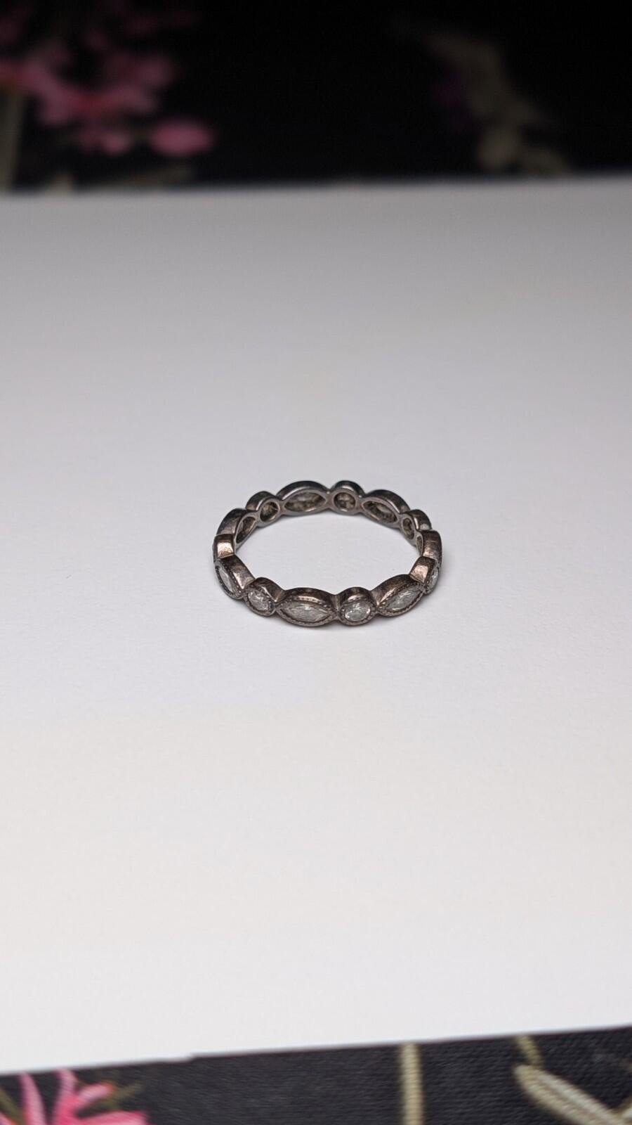Genuine Sterling Silver Pandora CZ Ring | Size Q 1/2 | S925 ALE Silver