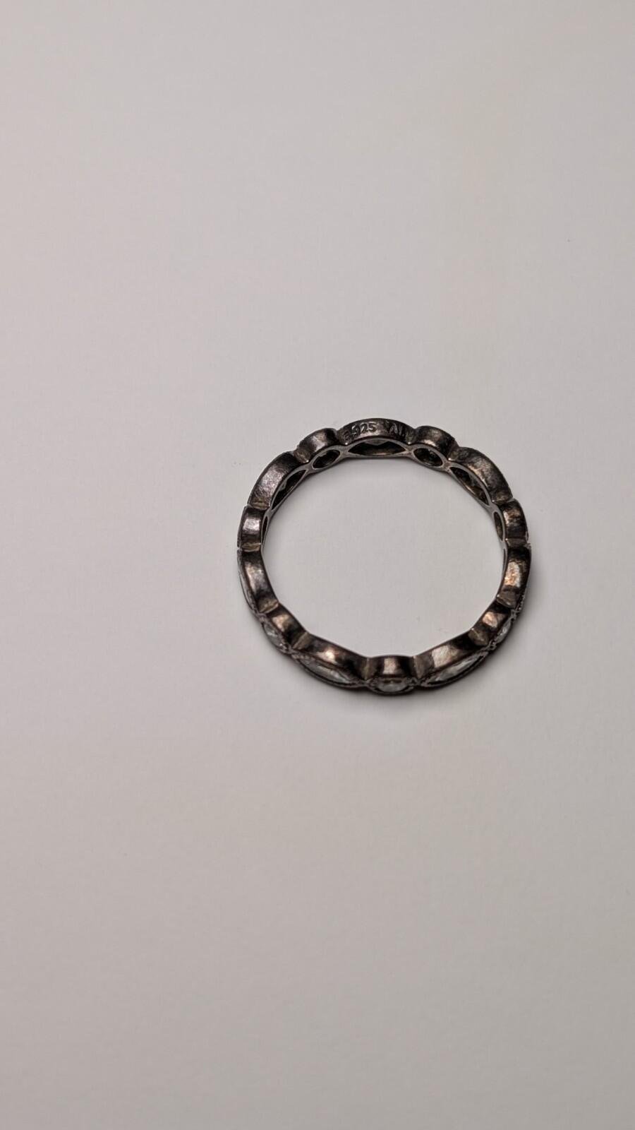 Genuine Sterling Silver Pandora CZ Ring | Size Q 1/2 | S925 ALE Silver - Image 2