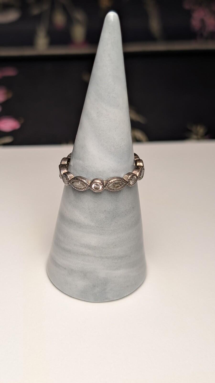Genuine Sterling Silver Pandora CZ Ring | Size Q 1/2 | S925 ALE Silver - Image 6