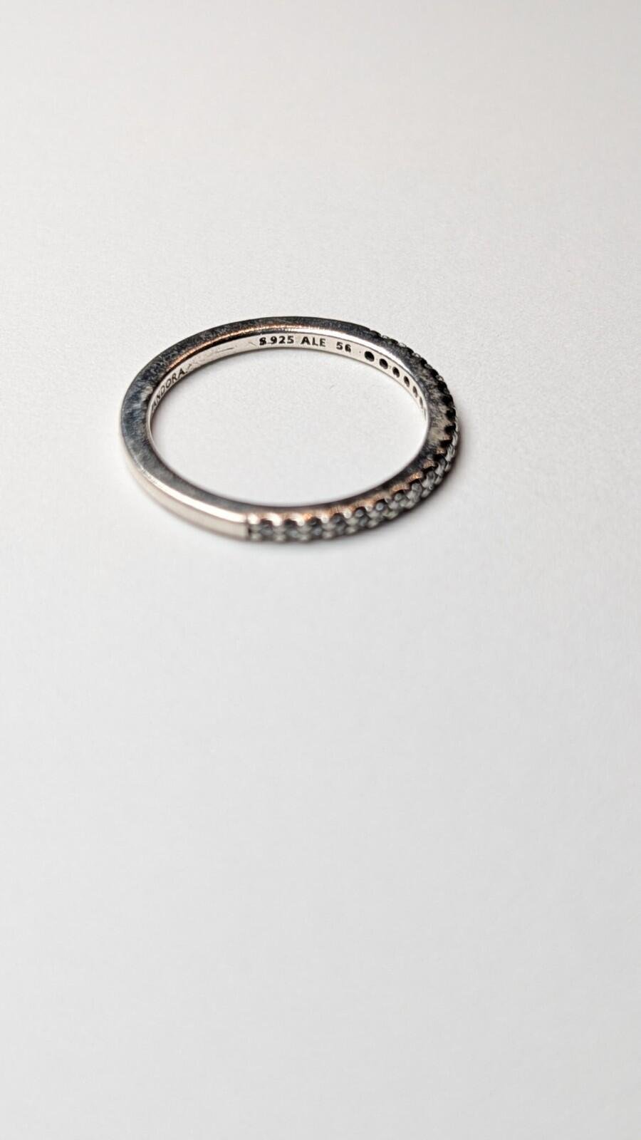 Genuine Pandora Sterling Silver Clear CZ Stones Ring | Size P | S925 Silver - Image 5