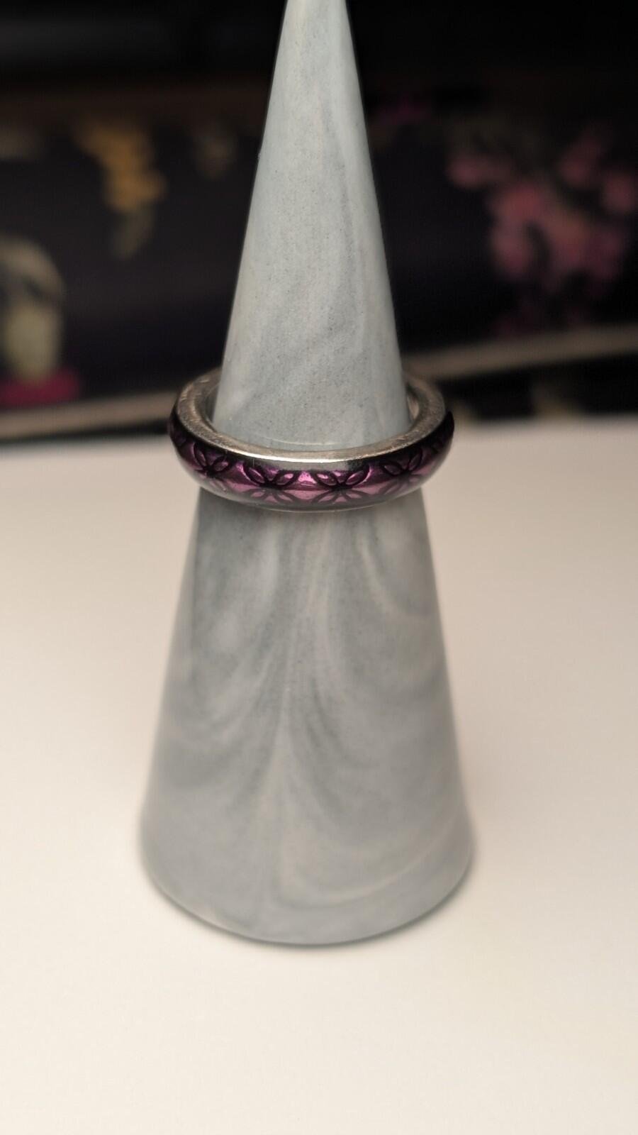 Genuine Sterling Silver Pandora Purple Flower Ring | Size L 1/2 | S925 ALE - Image 4