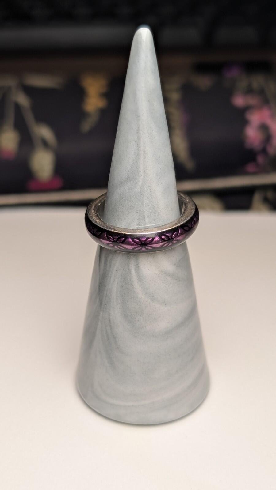 Genuine Sterling Silver Pandora Purple Flower Ring | Size L 1/2 | S925 ALE - Image 5