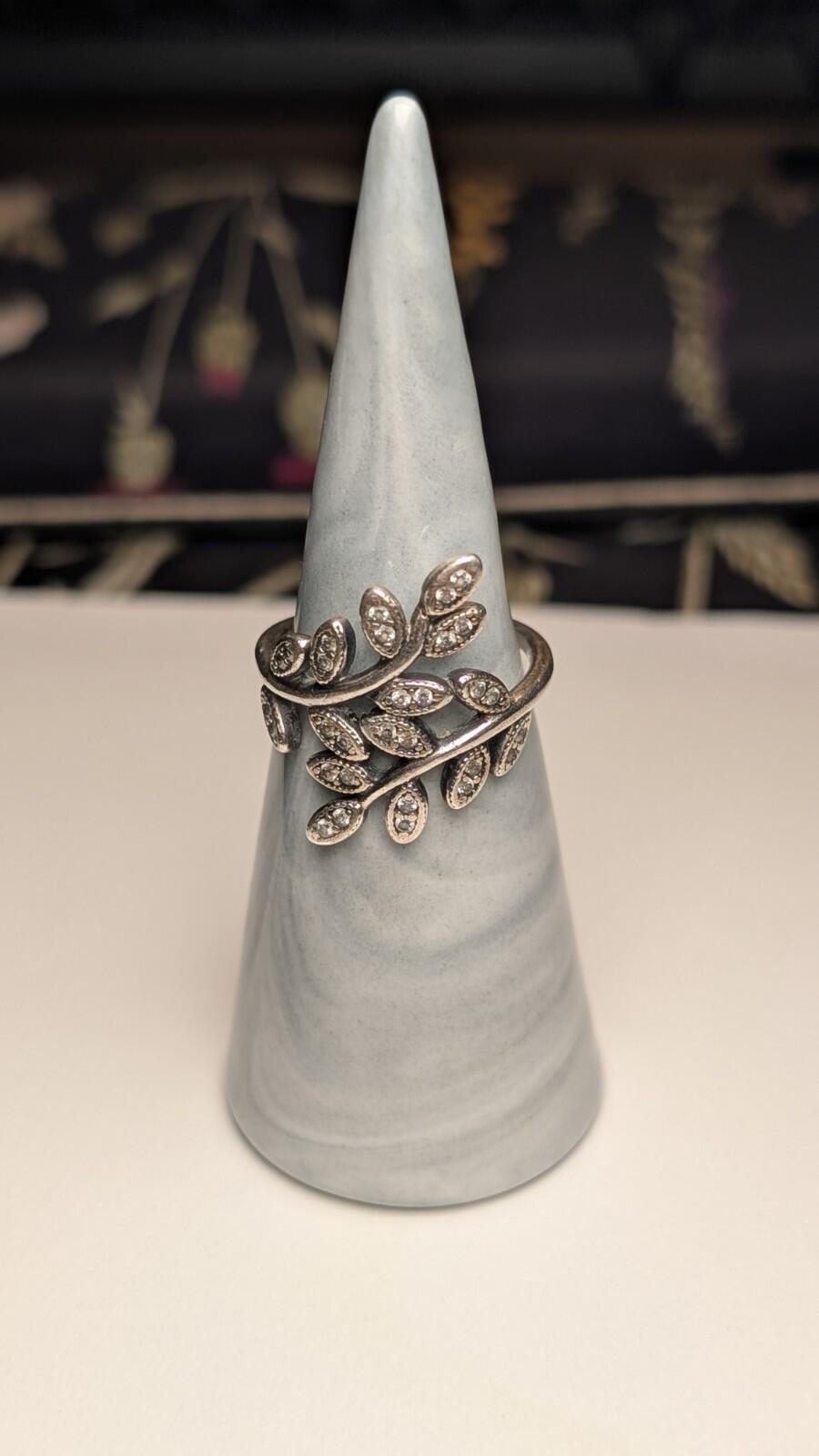 Genuine Sterling Silver Pandora Flower Cocktail Ring | Size N 1/2 | S925 ALE - Image 2