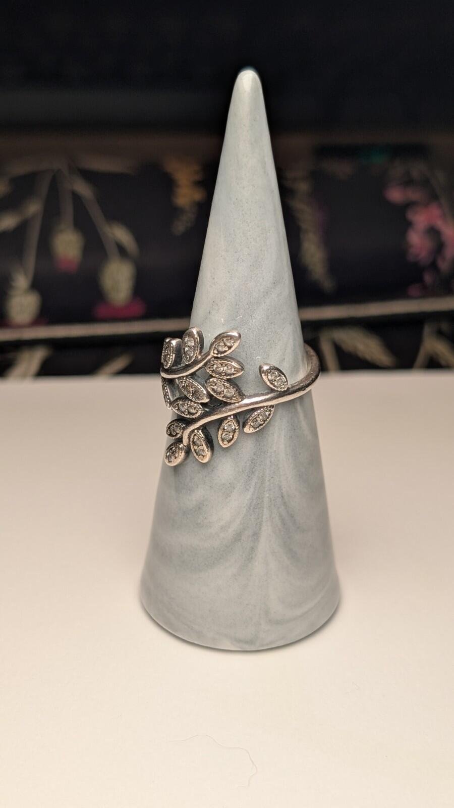 Genuine Sterling Silver Pandora Flower Cocktail Ring | Size N 1/2 | S925 ALE - Image 4