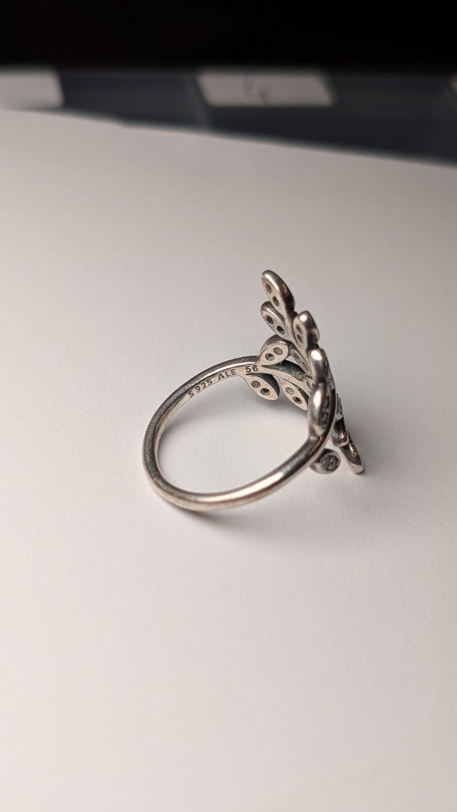 Genuine Sterling Silver Pandora Flower Cocktail Ring | Size N 1/2 | S925 ALE - Image 8