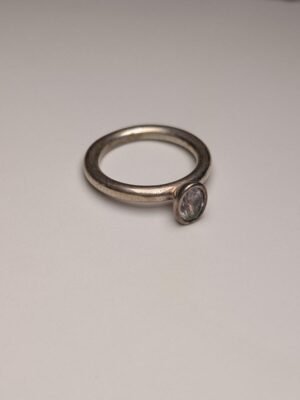 Genuine Sterling Silver Pandora CZ Ring | Size O | S925 ALE Silver