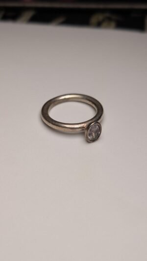 Genuine Sterling Silver Pandora CZ Ring | Size O | S925 ALE Silver