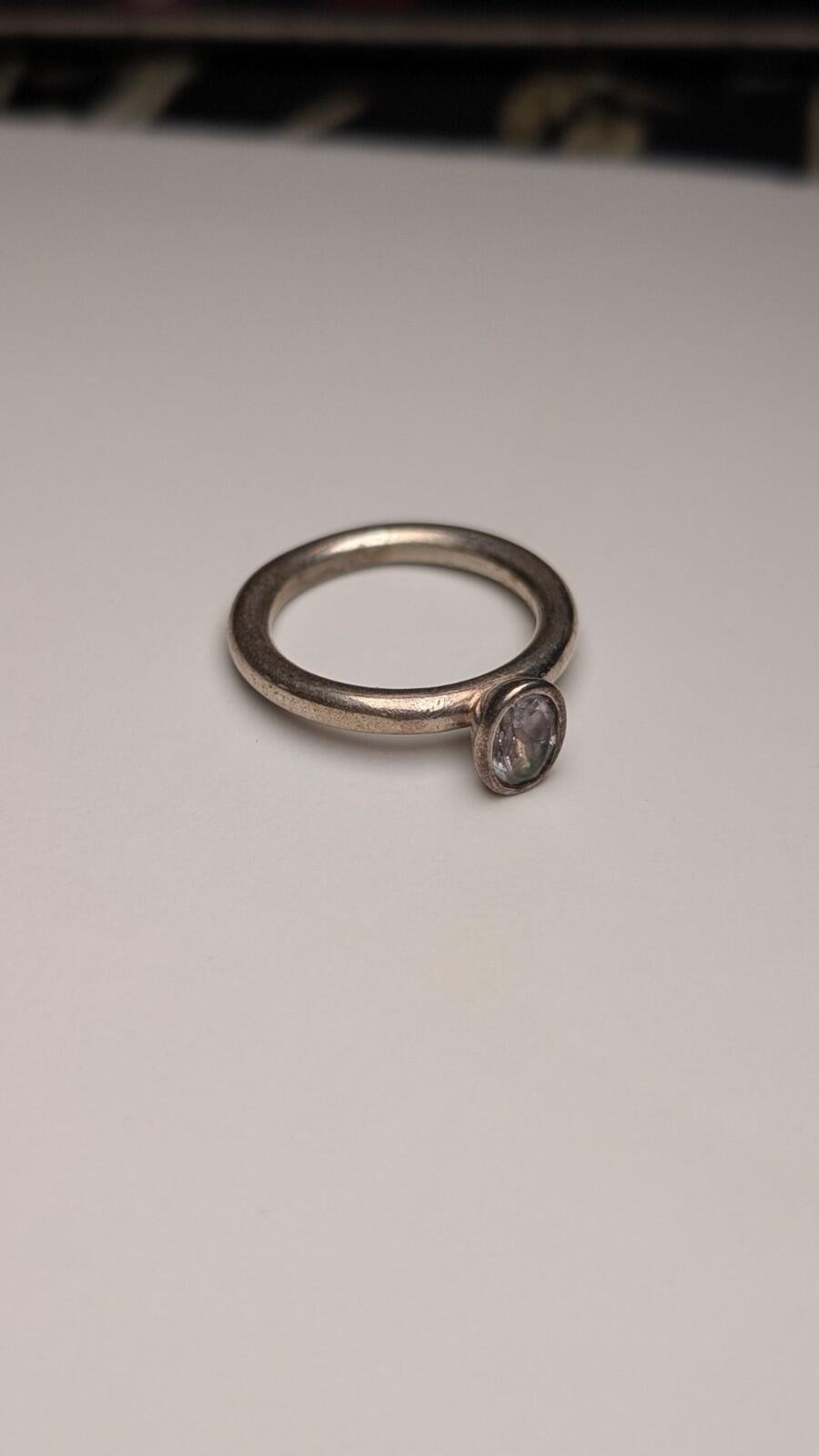 Genuine Sterling Silver Pandora CZ Ring | Size O | S925 ALE Silver