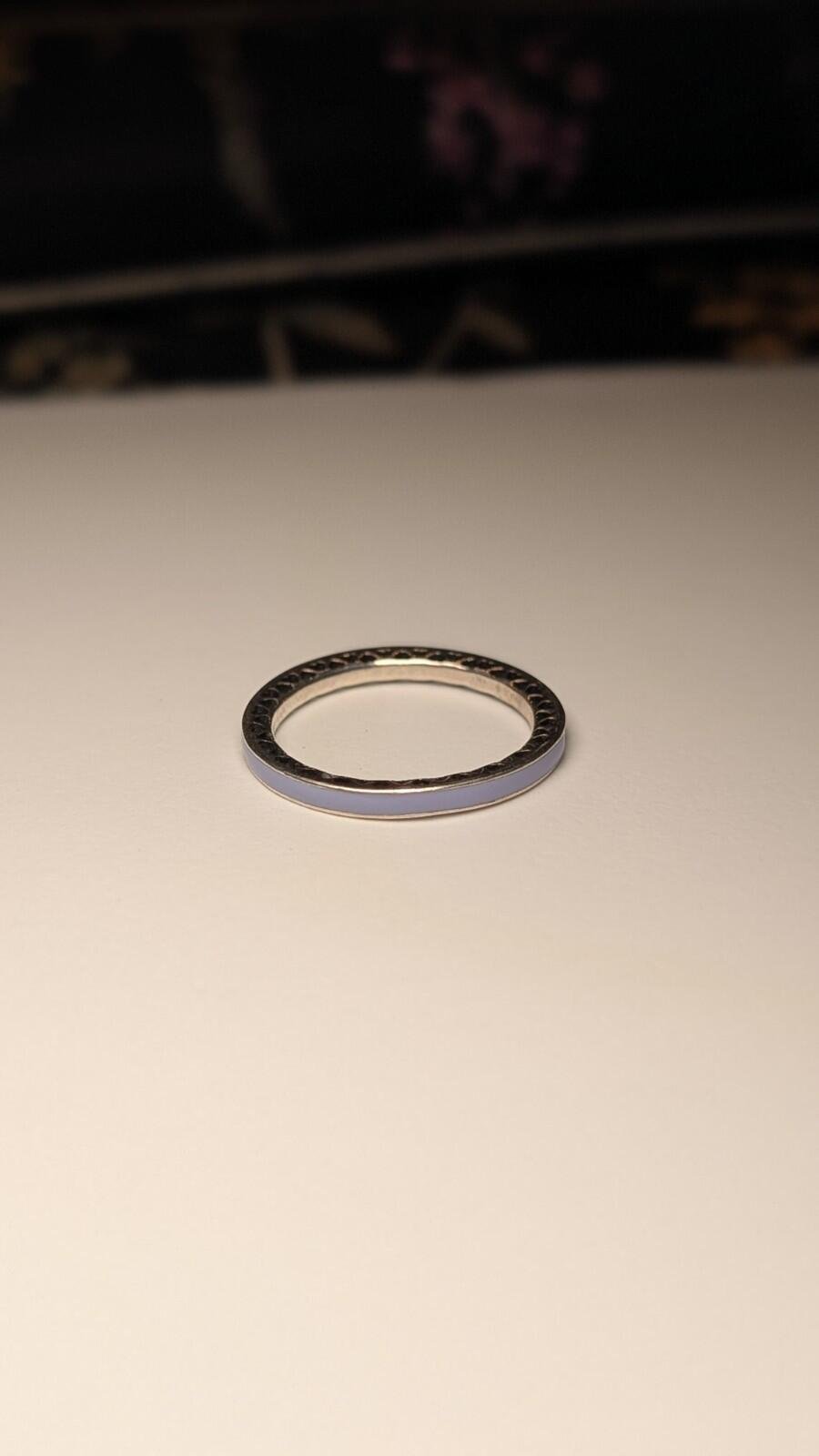 Genuine Sterling Silver Pandora Lavendar Radiant Hearts Ring | Size Q 1/2 | ALE - Image 4