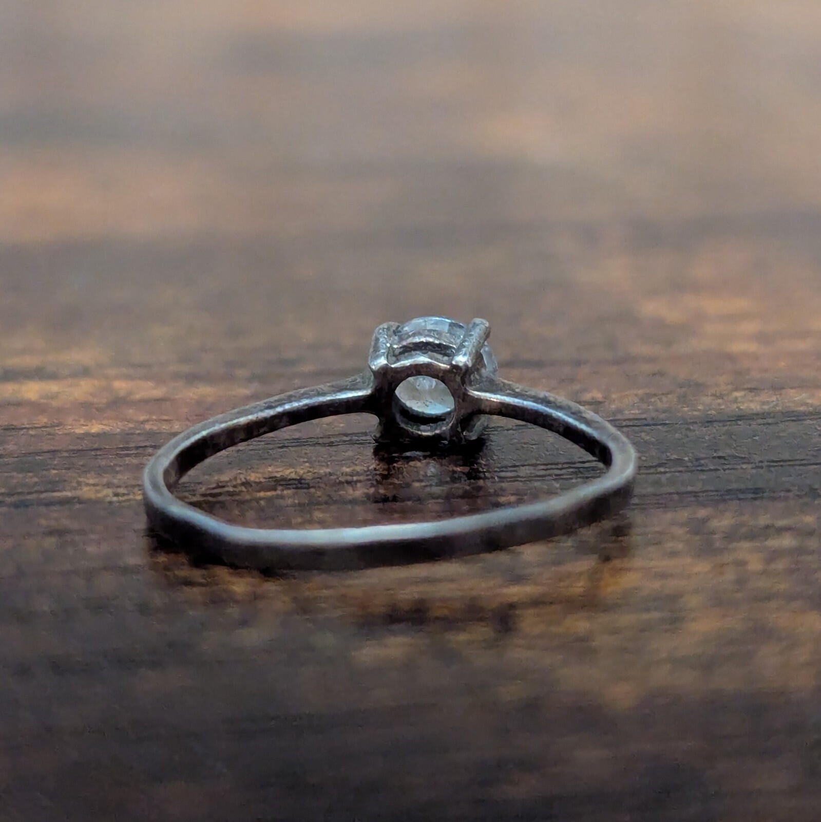 Vintage Sterling Silver Ring | Gemstone Unknown | Size L 1/2 - Image 5