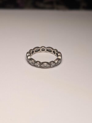 Genuine Sterling Silver Pandora CZ Ring | Size L 1/2  | S925 ALE Silver