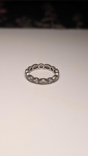 Genuine Sterling Silver Pandora CZ Ring | Size L 1/2  | S925 ALE Silver