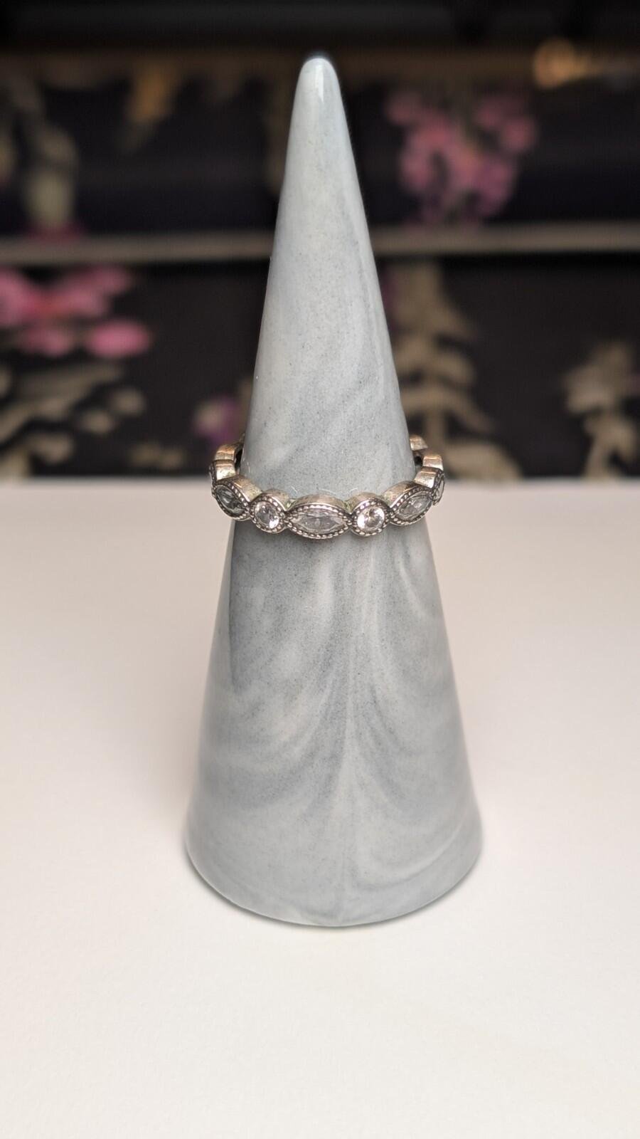 Genuine Sterling Silver Pandora CZ Ring | Size L 1/2 | S925 ALE Silver - Image 4