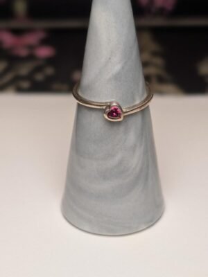 Genuine Sterling Silver Pandora Pink Heart Ring | Size P | S925 ALE Silver