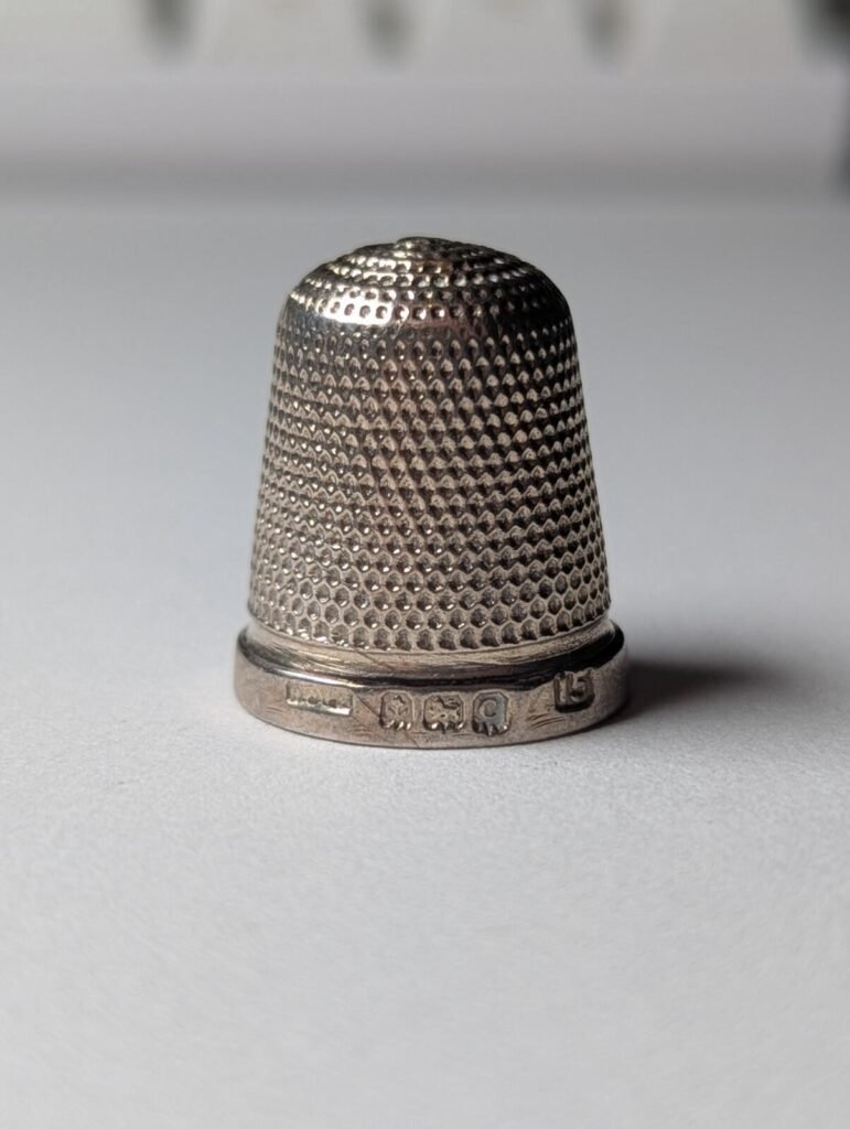 Antique Sterling Silver 1902 Birmingham Thimble Dots Design | Weight: 3.16g