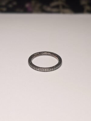 Genuine Sterling Silver Pandora CZ Channel Set Ring | Size O | S925 ALE Silver