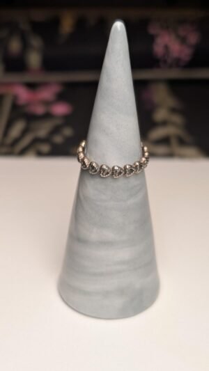 Genuine Sterling Silver Pandora Band of Hearts Ring | Size I 1/2 | S925 ALE