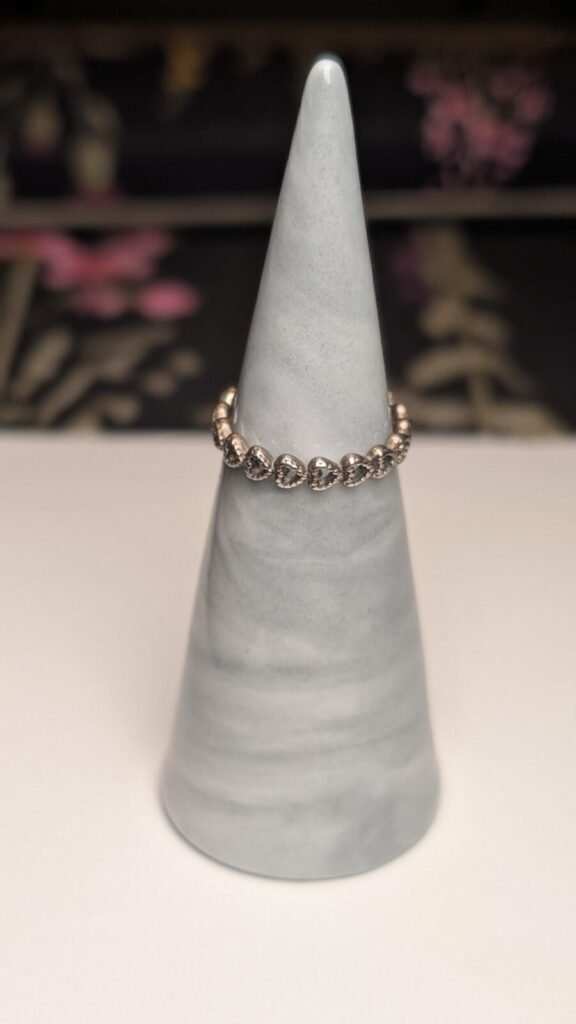Genuine Sterling Silver Pandora Band of Hearts Ring | Size I 1/2 | S925 ALE