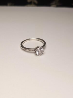 Genuine Sterling Silver Pandora CZ Pavé Ring | Size P | S925 ALE Silver