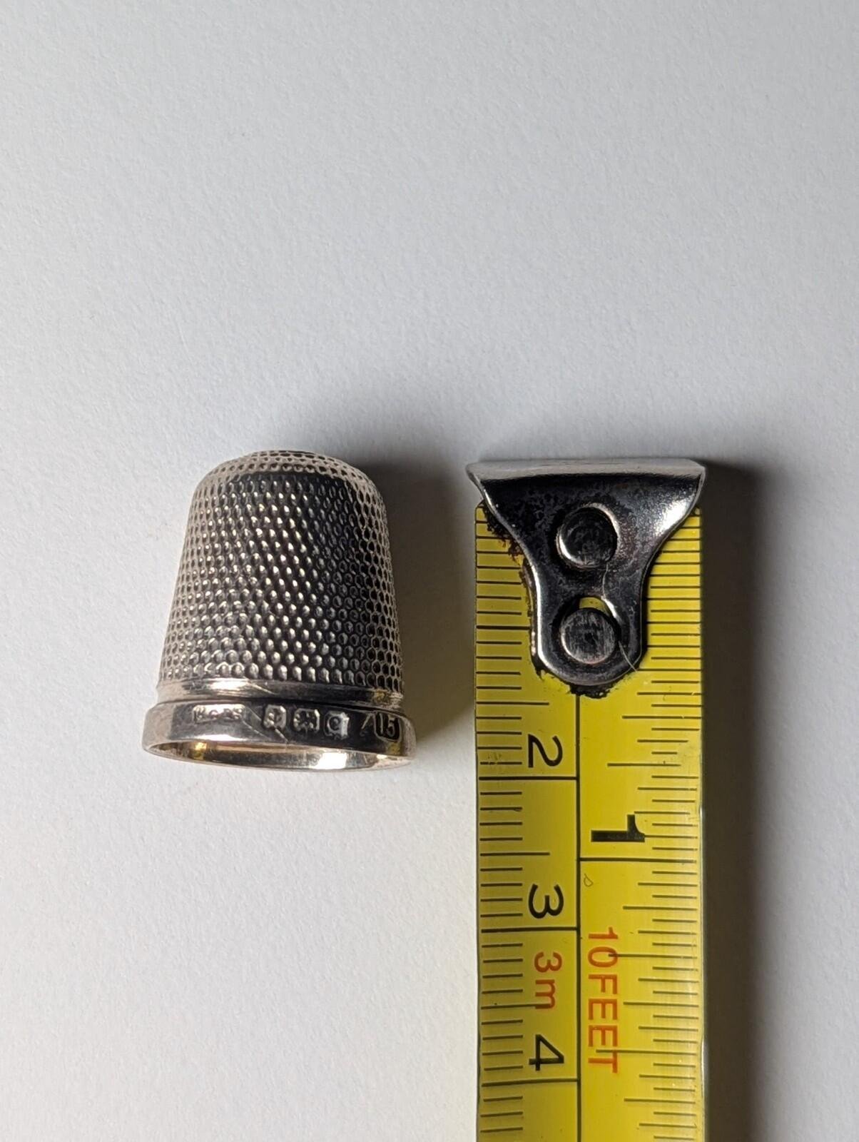 Antique Sterling Silver 1902 Birmingham Thimble Dots Design | Weight: 3.16g - Image 5