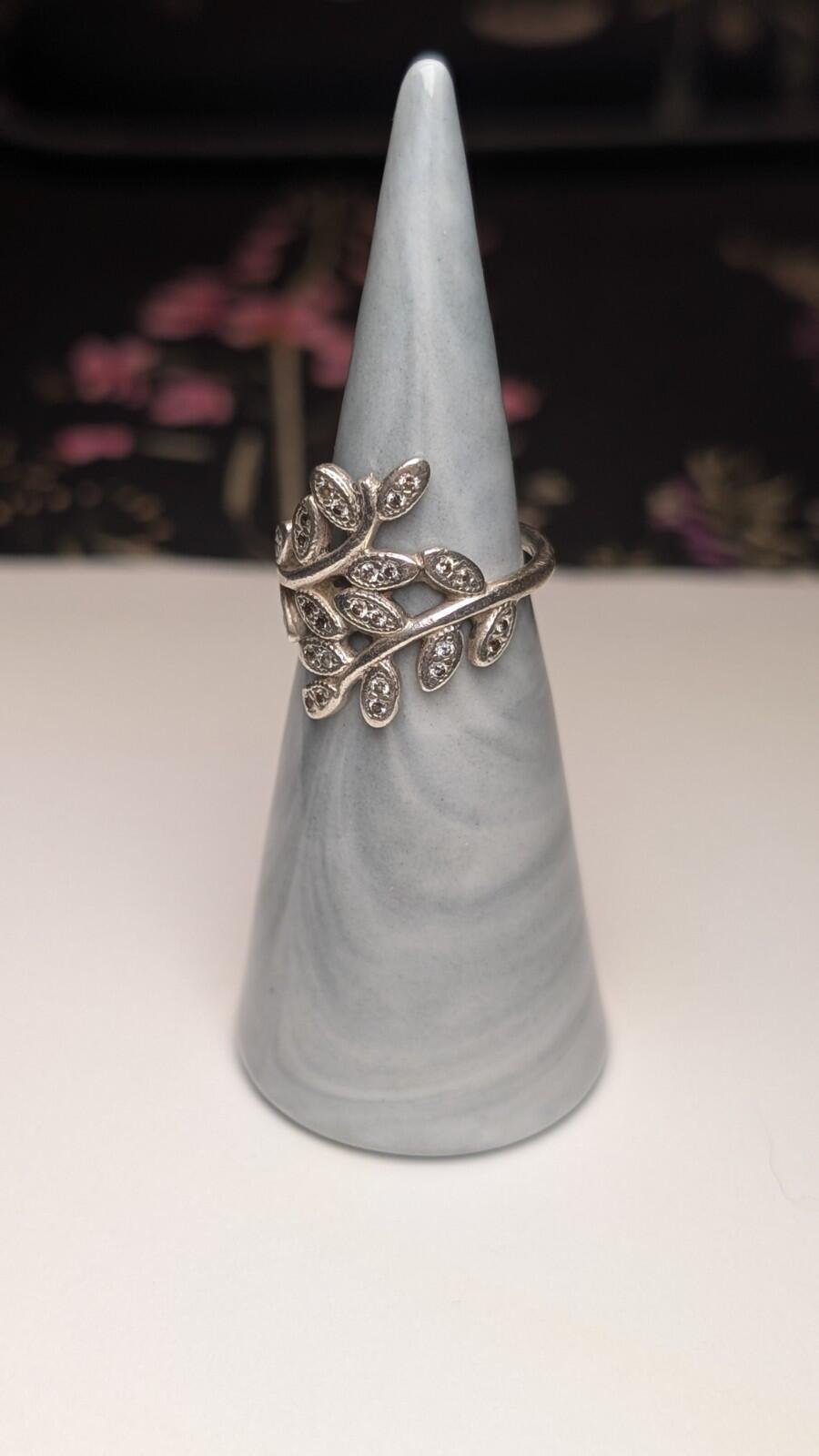 Genuine Sterling Silver Pandora Flower Cocktail Ring | Size J 1/2 | S925 ALE - Image 2