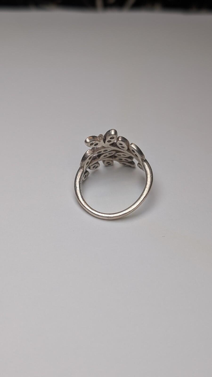 Genuine Sterling Silver Pandora Flower Cocktail Ring | Size J 1/2 | S925 ALE - Image 4