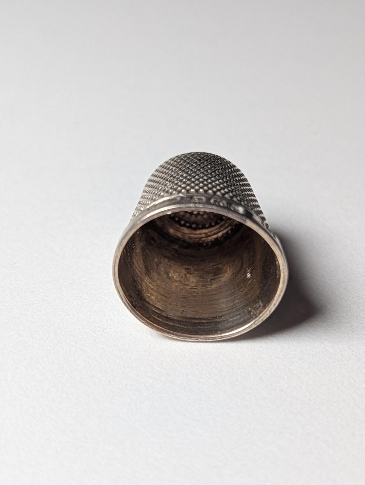 Antique Sterling Silver 1902 Birmingham Thimble Dots Design | Weight: 3.16g - Image 6